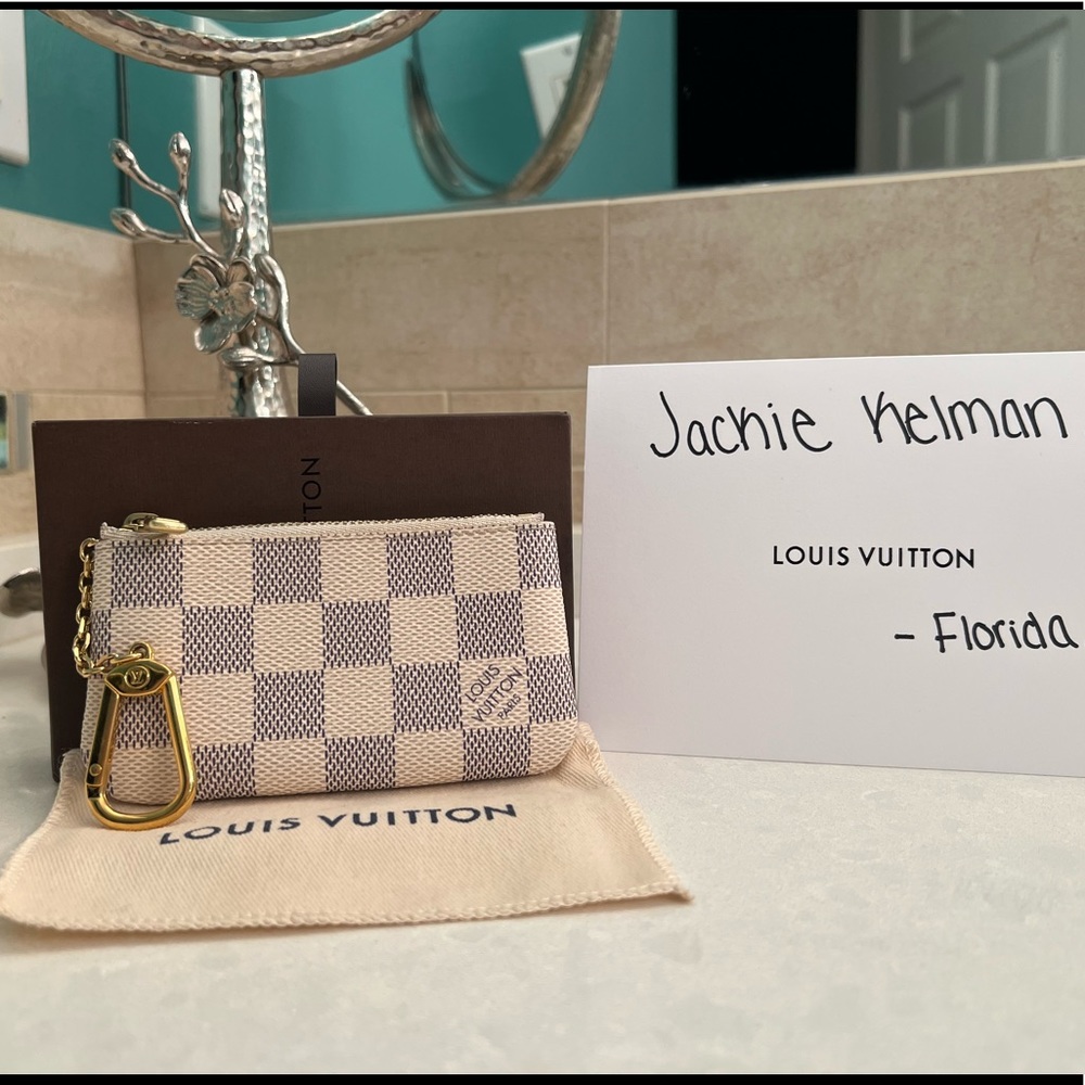 SOLD! Louis Vuitton Damier Azur Key Pouch